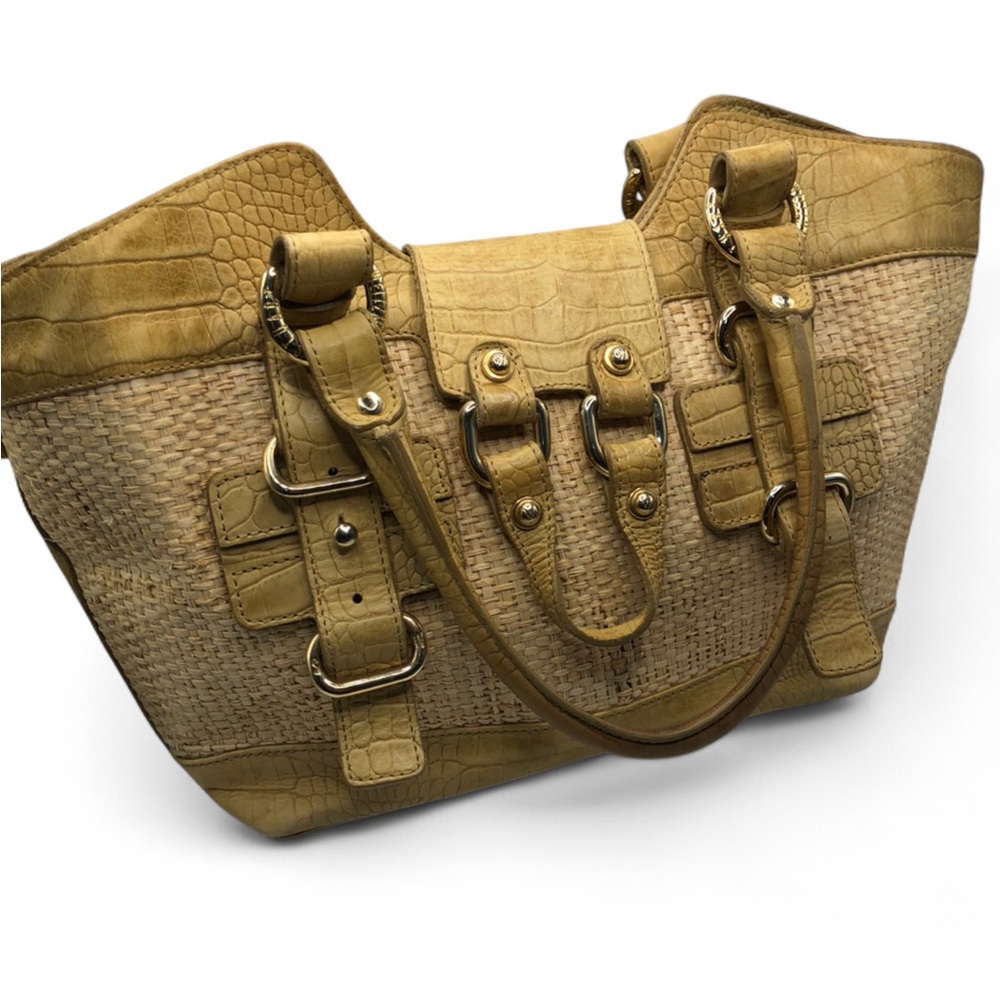 Stuart Weitzman Satchel Woven Raffia Bag - Picture 4 of 10